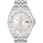 Ferro Women's Classic Analog Stainless Steel Watch with Silver Dial & Date Display MS Department Store Oman