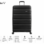 Antler Juno 2 Dlx Trolley 4W S   - 28"Black MS Department Store Oman
