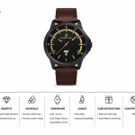 Daniel Klein Men'S Analog Leather Strap Wrist Watch With Day & Date Display – Black Dial & Brown Strap MS Department Store Oman