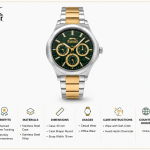 Slazenger Emerald Gold Multi-Function Watch MS Department Store Oman