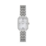 Ferro Women's Silver Stainless Steel Analog Watch with Mother-of-Pearl Dial & Crystal Hour Markers MS Department Store Oman