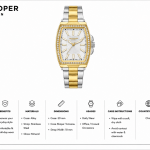 Lee Cooper Women'S Watch Analog White Dial With Silver/ Gold Stainless Steel Band MS Department Store Oman