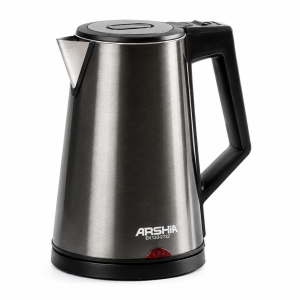 Arshia Stainless Steel Electric Kettle Black-EK133