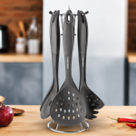 Arshia 7 Pieces Silicon Utensil Set (Gray)