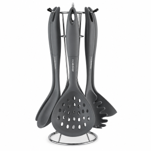 Arshia 7 Pieces Silicon Utensil Set (Gray)