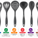 Arshia 7 Pieces Silicon Utensil Set (Gray)