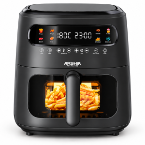 Arshia 8 Liters Window Basket Air Fryer (Black)-AF478