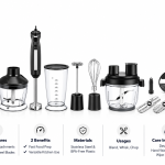 Arshia 8In1 Hand Blender Black-HB151