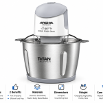 Arshia EC278 3L 2In1 Electric Chopper White  MS Department Store Oman