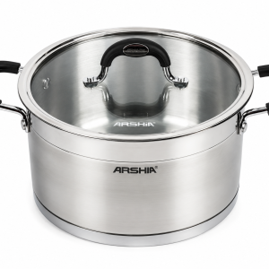 Arshia Casserole With Silicone Glass Lid-24 cm (SS622)