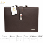 MONSCA LEATHER ATTACHE CASE 15.5X11X2.50 BROWN COLOUR, MS Department Store Oman