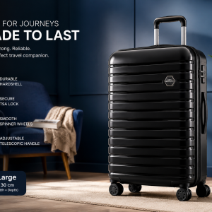 Enes-Vanille Luggage Black Large MS Department Store Oman