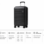 Enes-Vanille Luggage Black Medium MS Department Store Oman