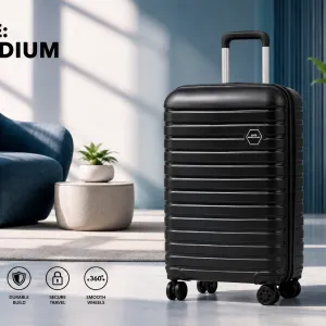 Enes-Vanille Luggage Black Medium MS Department Store Oman