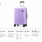 Enes-Vanille Luggage Purple Large MS Department Store Oman