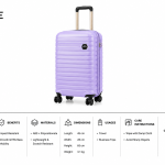 Enes-Vanille Luggage Purple Small MS Department Store Oman