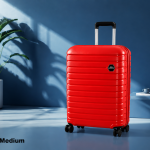 Enes-Vanille Luggage Red Medium MS Department Store Oman