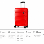 Enes-Vanille Luggage Red Medium MS Department Store Oman