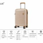 Enes-Vanille Luggage Cream Color Small MS Department Store Oman