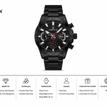 Daniel Klein Men'S Exclusive Black Stainless Steel Multifunction Analog Wrist Watch MS Department Store Oman