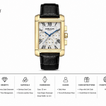 Daniel Klein Exclusive Men'S Gold-Tone Square Chronograph Analog Watch With Black Leather Strap MS Department Store Oman