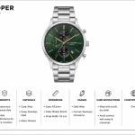 Lee Cooper Men'S Watch Analog Green Dial With Silver Stainless Steel Band MS Department Store Oman