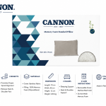 Cannon Memory Foam Standard Pillow  70X40X14 MS Department Store Oman