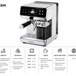 Espresso Coffee maker with Milk Tank  MS Department Store Oman