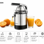 Mebashi Citrus Juicer (0.4L;170W;SS) MS Department Store Oman