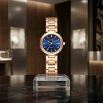 Lee Cooper London Women'S Rose Gold Quartz Watch With Blue Dial And Link Bracelet MS Department Store Oman