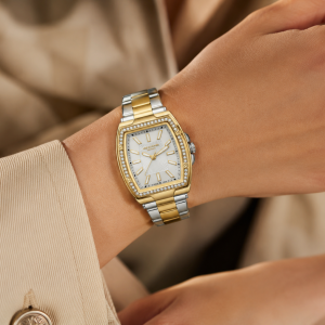 Lee Cooper Women'S Watch Analog White Dial With Silver/ Gold Stainless Steel Band MS Department Store Oman
