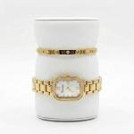 Cesdhun Women'S Gold Stainless Steel Analog Watch With Crystal Bezel MS Department Store Oman