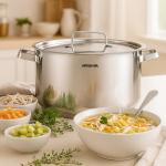 26Cm Casserole Stainless Steel With Lid MS Department Store Oman