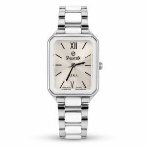 Sveston Erika Women’s Rectangular Analog Wristwatch with Metal Bracelet MS Department Store Oman