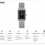 Lee Cooper Women'S Watch Analog Black Dial With Silver Stainless Steel Band MS Department Store Oman