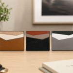 Women's Genuine Leather RFID Slim Card Holder Wallet – Multi-Color Minimalist Front Pocket Card Case | MS Department Store Oman