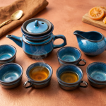 Turkey Coffee Set Navy Blue 11Pcs Set MS Department Store Oman