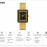 Lee Cooper Women'S Watch Analog Black Dial With Gold Stainless Steel Band MS Department Store Oman
