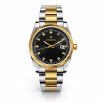 Homies Two-Tone Fluted Bezel Date Watch MS Department Store Oman