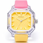 Panmila Transparent Plastic+Yellow Dial MS Department Store Oman