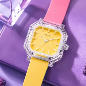 Panmila Transparent Plastic+Yellow Dial MS Department Store Oman