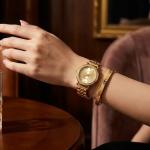 Ceshdun Women Gold Watch & Bracelet Set – Luxury Crystal Quartz Wrist Watch For Ladies MS Department Store Oman