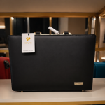 MONSCA LEATHER ATTACHE CASE 15X10.5X2.25 BLACK COLOUR, MS Department Store Oman