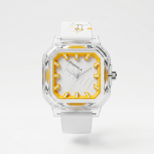 Panmila Transparent Plastic+White/Yellow Dial MS Department Store Oman