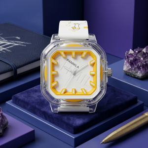 Panmila Transparent Plastic+White/Yellow Dial MS Department Store Oman