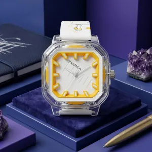 Panmila Transparent Plastic+White/Yellow Dial MS Department Store Oman