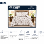 Cannon Bed Sheet King 4Pc MS Department Store Oman