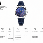 Beverly Hills Polo Cosmic Blue Diamond Watch MS Department Store Oman