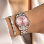 Ceshdun Women Analog Watch Pink Sunray Dial W\Br- Silver MS Department Store Oman
