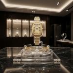 Cesdhun Ladies Gold Analog Watch With Floral Bracelet Set MS Department Store Oman